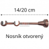 Kovová garniža 16 mm, dvojtyčová Konárik meď