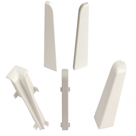 Prvky k MDF lište EGGER - Biele