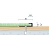 Ukončovací profil vŕtaný 30x8, hrúbka 5 mm, dĺžka 250 cm