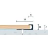 Ukončovací profil vŕtaný 30x10, hrúbka 7 mm - striebro
