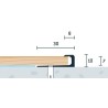 Ukončovací profil vŕtaný 30x10, hrúbka 7 mm - striebro