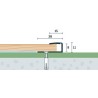 Ukončovací profil vŕtaný 28x11, hrúbka 8 mm, dĺžka 90 cm