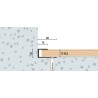 Ukončovací profil vŕtaný 28x13, hrúbka 9-10,2 mm, dĺžka 270 cm