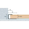 Ukončovací profil vŕtaný 32x17,5, hrúbka 14-15,2 mm, dĺžka 270 cm