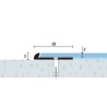 Ukončovací profil vŕtaný 18x3, hrúbka 2 mm, dĺžka 250 cm