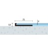Ukončovací profil 21x3,5, hrúbka 2 mm, dĺžka 250 cm