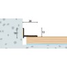 Ukončovací kútový profil samolepiaci 20x15, hrúbka 0-22 mm, dĺžka 90 cm