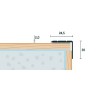Schodová hrana samolepiaca 24,5x20 mm - buk sylvatica