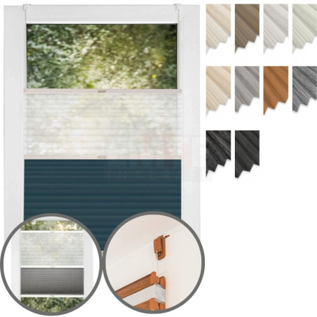 Plisé žalúzia deň a noc závesná, látky BAMBUS