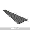 Lamelový panel LAMELY 3D Diamantovo sivý