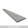 Lamelový panel LAMELY 3D Perleťovo sivý