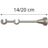Kovová garniža 19 mm, dvojtyčová Cosmo striebro