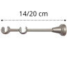 Kovová garniža 19 mm, dvojtyčová Guľa striebro