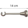 Kovová garniža 19 mm, jednotyčová Luna striebro