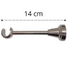 Kovová garniža 19 mm, jednotyčová Oval nerez
