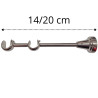 Kovová garniža 19 mm, dvojtyčová Cylinder Kryštál nerez