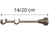 Kovová garniža 19 mm, dvojtyčová Luna antik