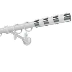 Kovová garniža 19 mm, jednotyčová Sigma biela