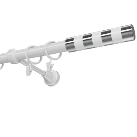 Kovová garniža 19 mm, jednotyčová Sigma biela