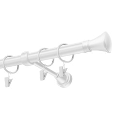 Kovová garniža 19 mm, jednotyčová Monako biela