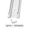 Hliníková koľajnica TREND jednodrážková - biela